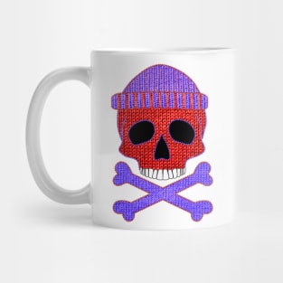 Beanie Skull and Knitted Crossbones Mug